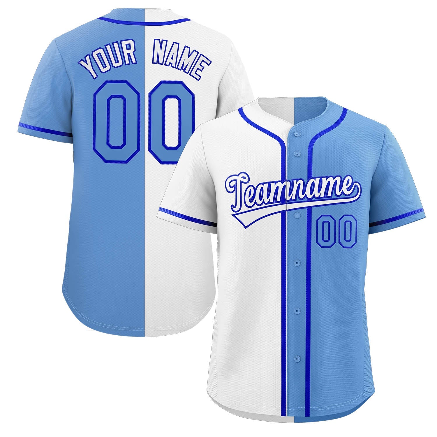 Custom Split Button Down Baseball Jersey Personalized Team Sports Uniform for Adults/Youth