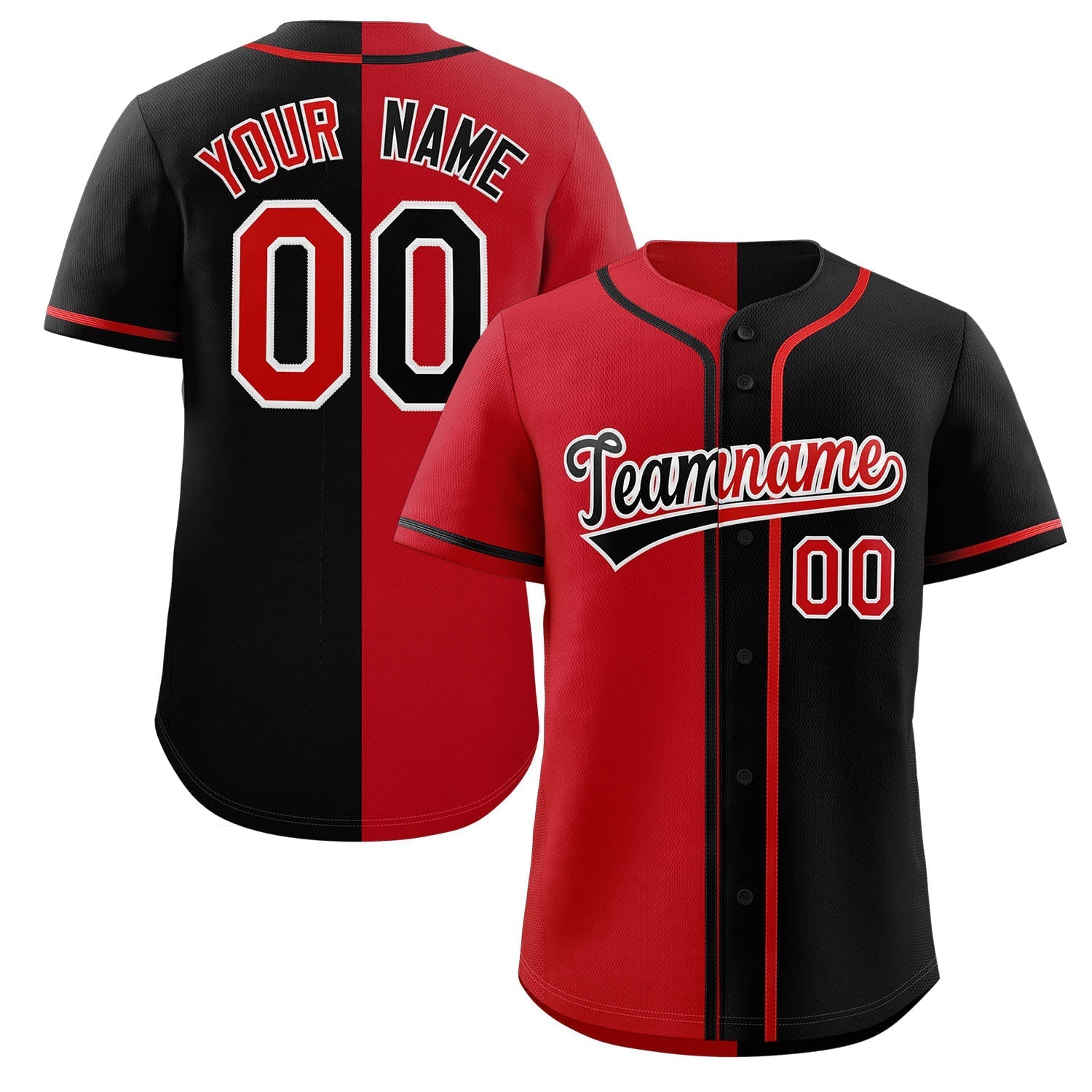 Custom Full Button Baseball Jersey Personalized Team Uniform Sports Split Shirts