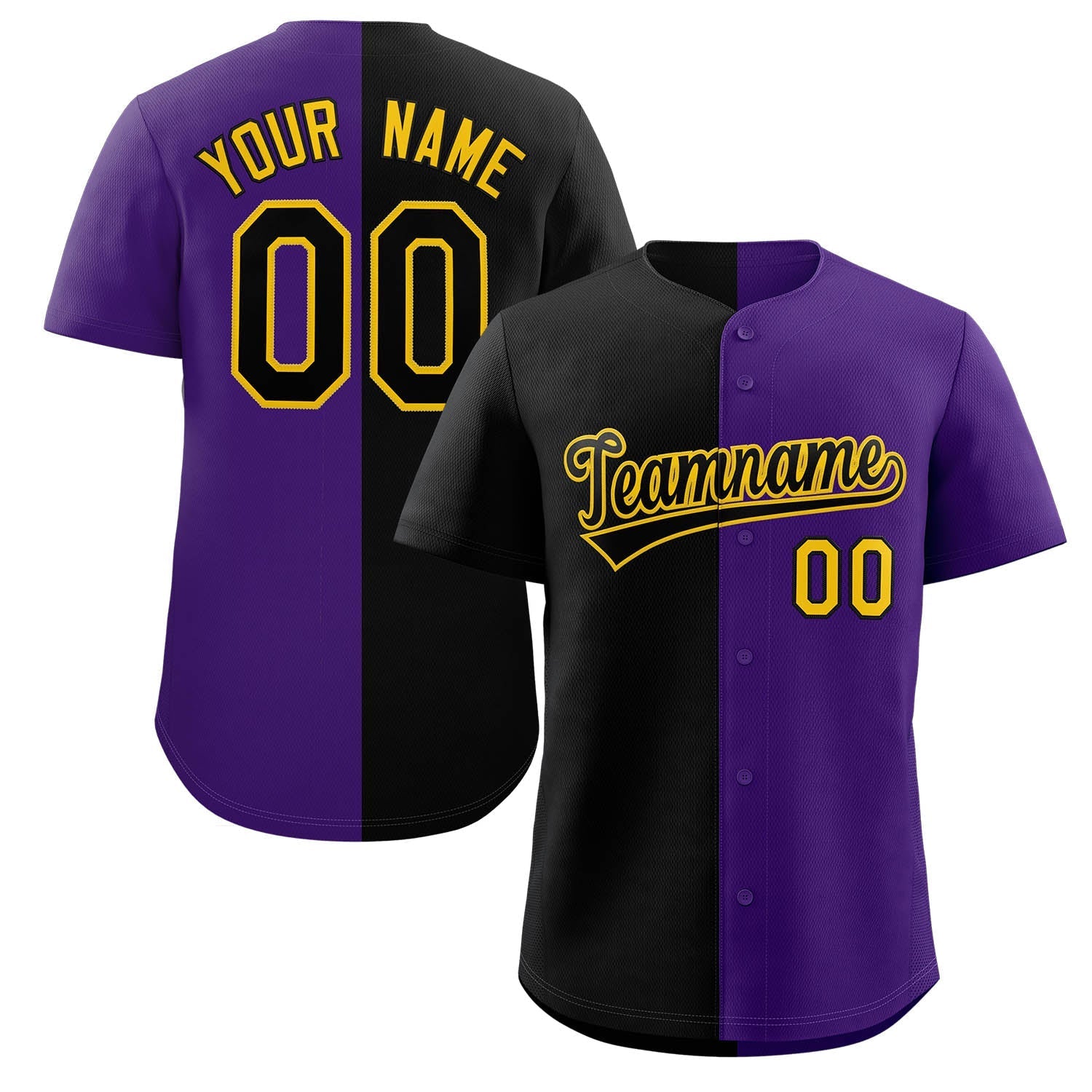 Custom Split Button Down Baseball Jersey Personalized Team Sports Uniform for Adults/Youth