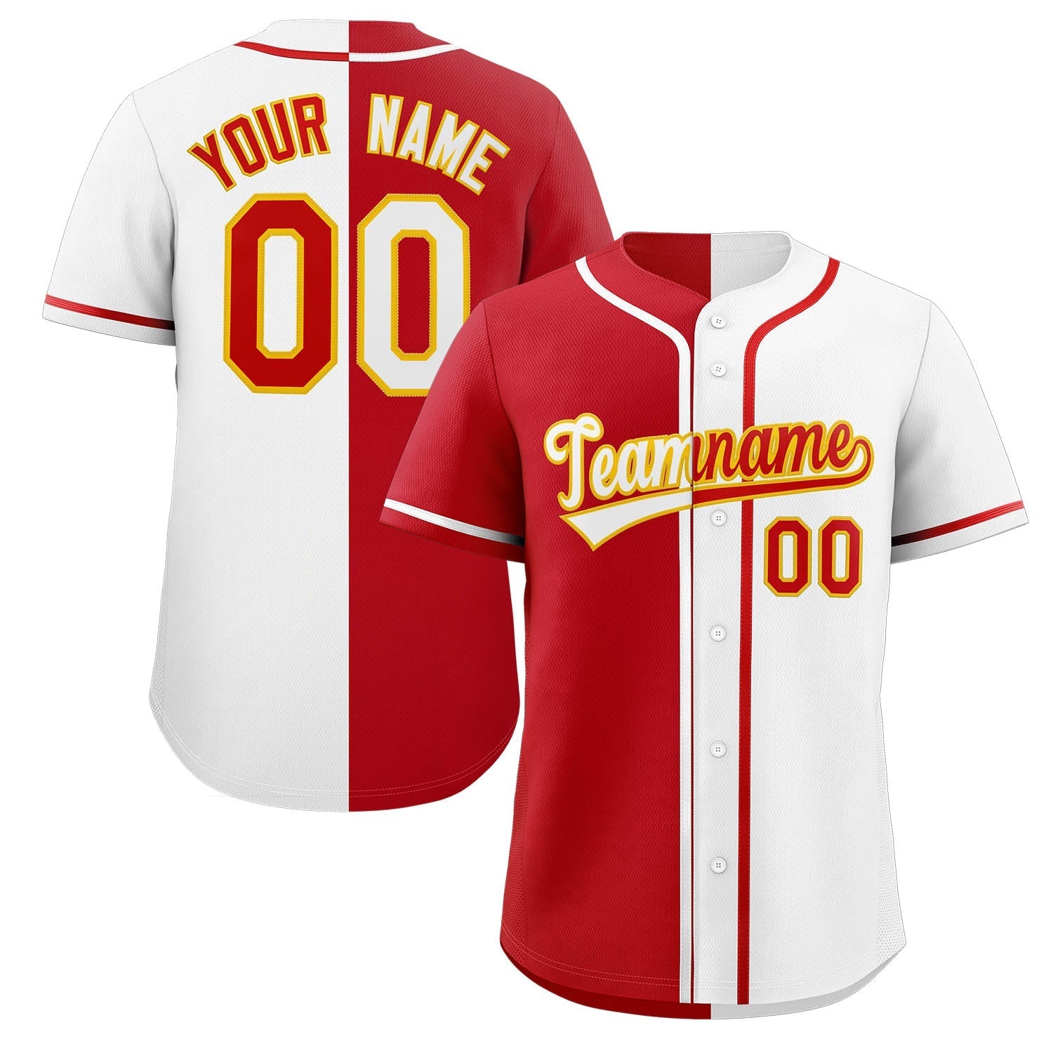 Custom Full Button Baseball Jersey Personalized Team Uniform Sports Split Shirts