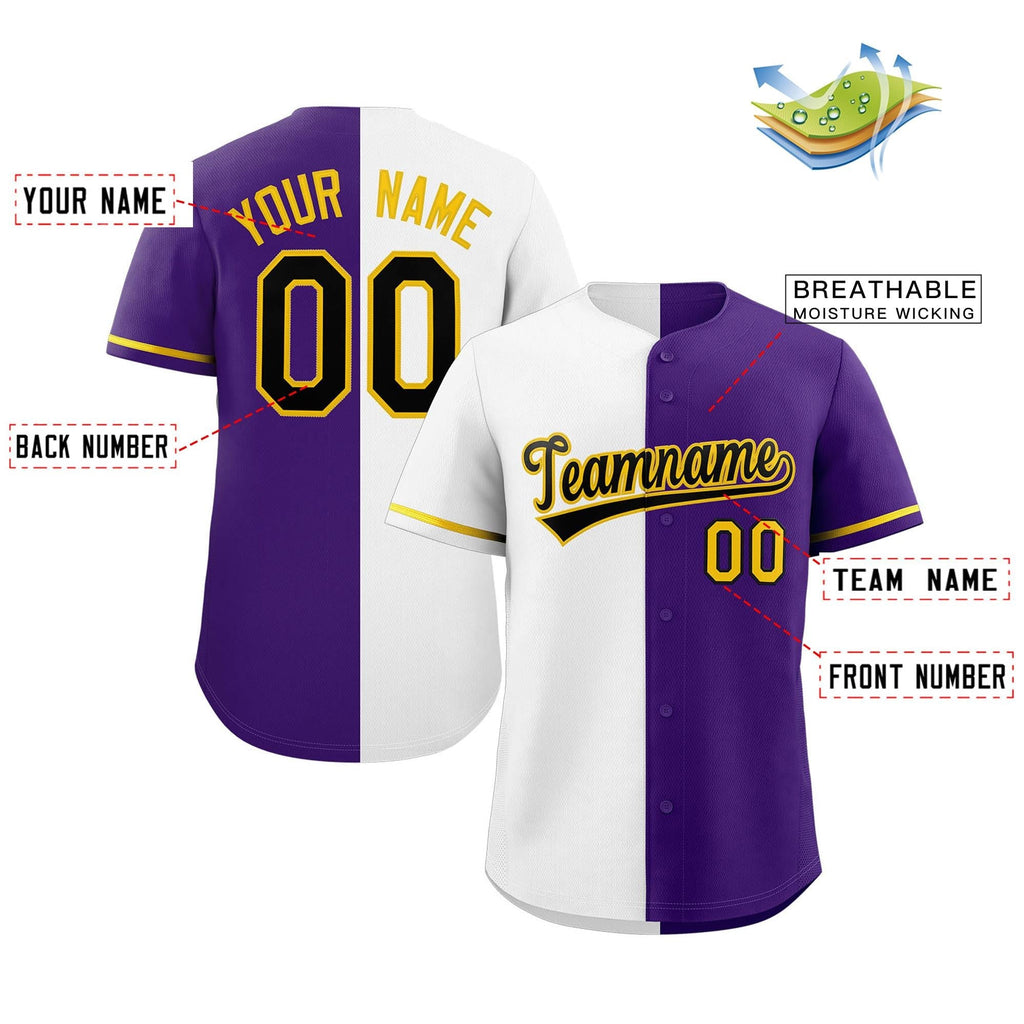 Custom Split Button Down Baseball Jersey Personalized Team Sports Uniform for Adults/Youth