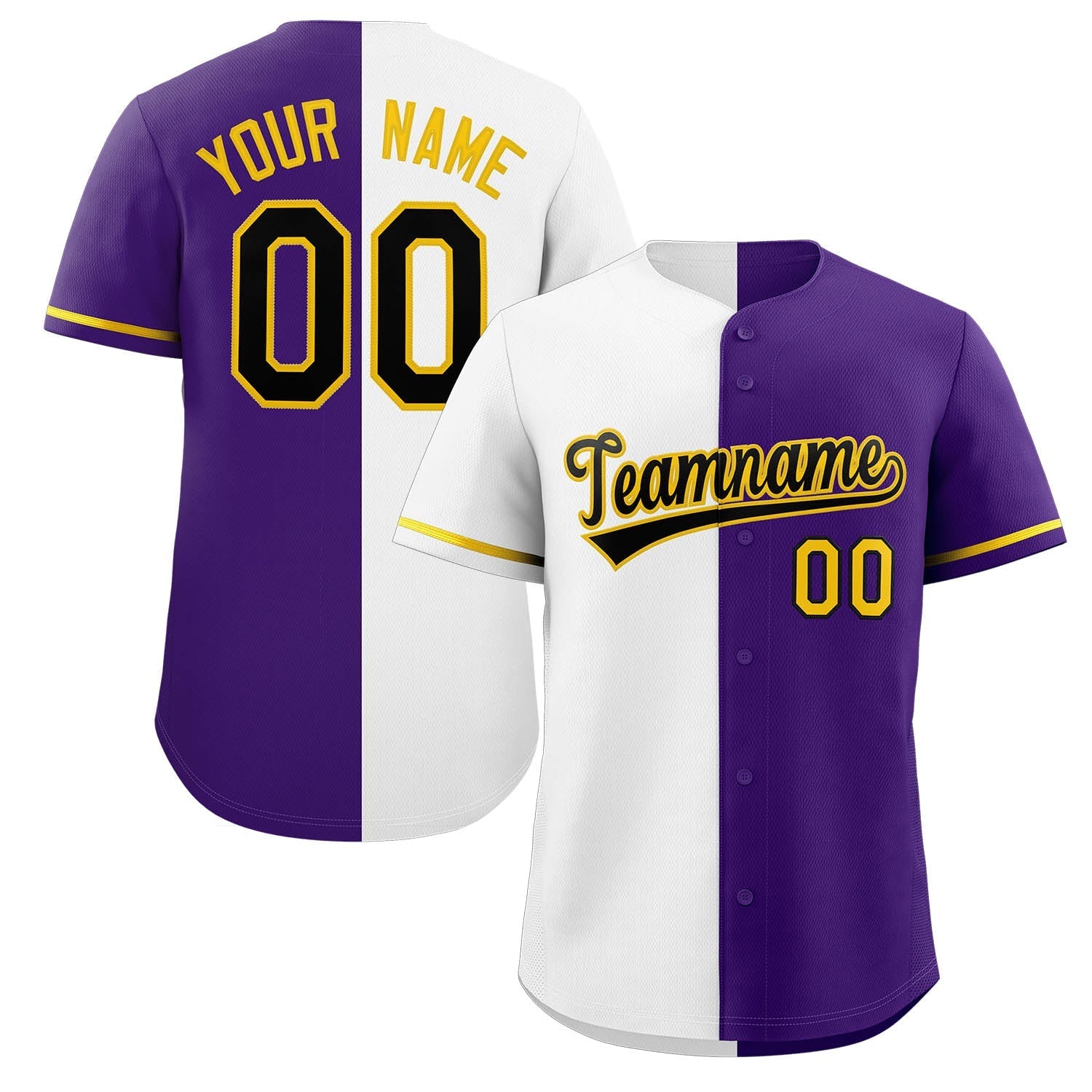 Custom Split Button Down Baseball Jersey Personalized Team Sports Uniform for Adults/Youth