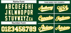 Custom Green White-Gold Classic Style Authentic Two-Button Softball Jersey