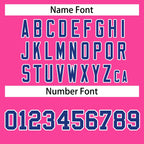Custom Pink Royal-White Classic Style Hockey Jersey