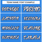 Custom Powder Blue White-Navy Classic Style Hockey Jersey