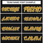 Custom Black Gold Black-White Classic Style Hockey Jersey
