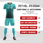 Custom Green White Casual Outdoor Soccer Sets Jersey