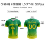 Custom Green Yellow Sport Soccer Tops Jersey