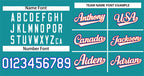 Custom Aqua White-Royal Raglan Sleeves Authentic Baseball Jersey