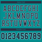 Custom Aqua Navy-White Classic Style Mesh Authentic Football Jersey