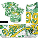 Custom Aqua White-Orange Graffiti Pattern Authentic Baseball Jersey