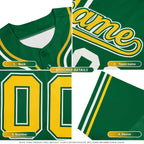 Custom Aqua Aqua-Gold Personalized Gradient Font And Side Design Authentic Baseball Jersey