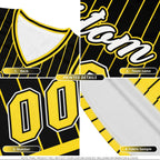 Custom Black Gold Gradient Fashion Sets Sports Stripe Uniform Basketball Jersey
