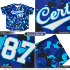 Custom Navy Light Blue Stripe Fashion Design Full Button Authentic Baseball Jersey