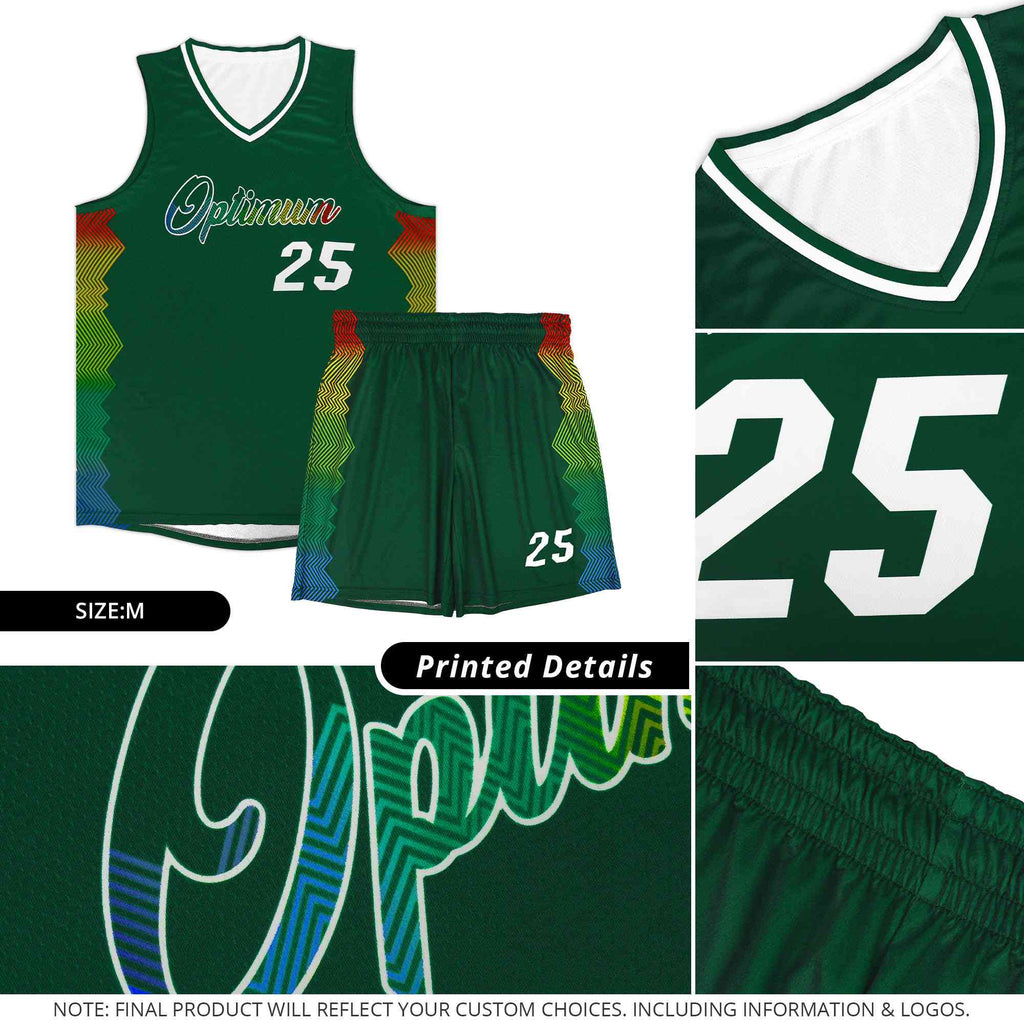 Custom Aqua Denver Nuggets Rainbow Side Sports Uniform Basketball Jersey
