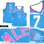 Custom Aqua Square Grid Graffiti Pattern Sports Uniform Basketball Jersey