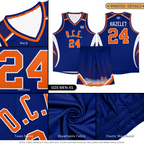 Custom Aqua Orange-White Graffiti Pattern Sets Points Element Basketball Jersey