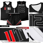 Custom Aqua Black-White Classic Sets Mesh Basketball Jersey