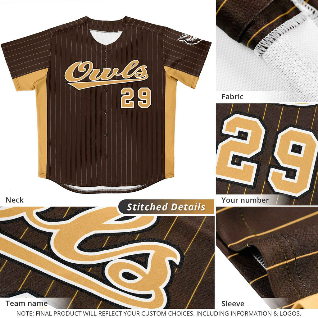 Custom Black Red Stripe Fashion Design Full Button Authentic Baseball Jersey