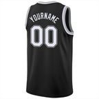 Custom Black White-Gray Classic Tops Breathable Basketball Jersey