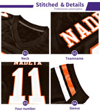 Custom Black White-Gold Classic Style Mesh Authentic Football Jersey