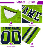 Custom Aqua White-Black Personalized Graffiti Line Design Authentic Football Jersey