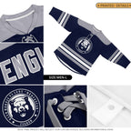 Custom White Kelly Green Black Personalized Classic Lace-Up Neck Hockey Jersey