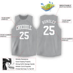 Custom Gray White Classic Tops Men/Boy Basketball Jersey