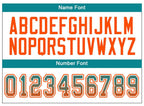 Custom Aqua Orange-White Drift Fashion Mesh Authentic Football Jersey