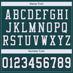 Custom Midnight Green White-Black Classic Style Mesh Authentic Football Jersey