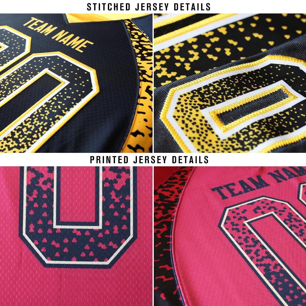 Custom Black Vegas Gold-White Drift Fashion Mesh Authentic Football Jersey