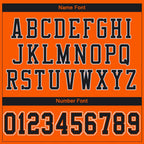 Custom Orange Black-White Classic Style Mesh Authentic Football Jersey