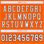 Custom Orange White-Brown Classic Style Mesh Authentic Football Jersey