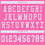 Custom Pink White Classic Style Mesh Authentic Football Jersey