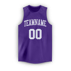 Custom Purple White Classic Tops Sport Game Basketball Jersey