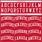 Custom Red White Classic Tops Sport Game Basketball Jersey