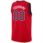 Custom Red Navy Classic Tops Fashion Sportwear Basketball Jersey