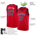 Custom Red Navy Classic Tops Fashion Sportwear Basketball Jersey