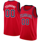 Custom Red Navy Classic Tops Fashion Sportwear Basketball Jersey