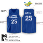 Custom Royal White Classic Tops Tank Top Basketball Jersey