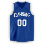 Custom Royal White Classic Tops Tank Top Basketball Jersey