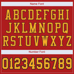 Custom Scarlet Gold-Black Classic Style Mesh Authentic Football Jersey