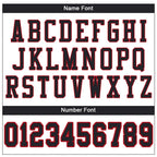 Custom White Black-Red Classic Style Mesh Authentic Football Jersey